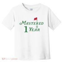 Mastered 1 Year Birthday, Golf, 1st Birthday Toddler T-Shirt thumb 0