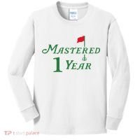 Mastered 1 Year Birthday, Golf, 1st Birthday Kids Long Sleeve Shirt thumb 0
