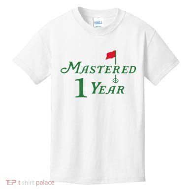 Mastered 1 Year Birthday, Golf, 1st Birthday Kids T-Shirt