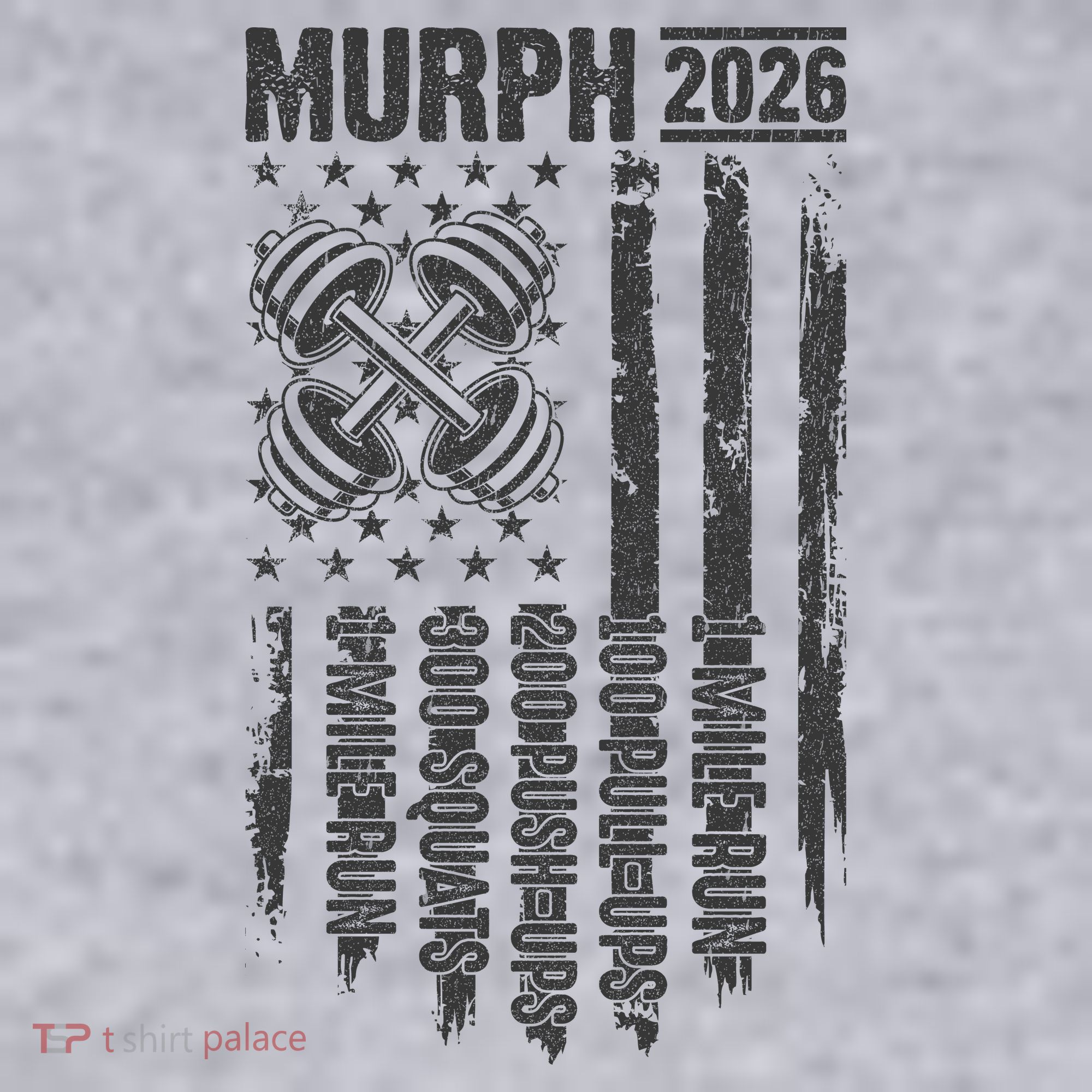 Murph 2026 Barbell American Flag Women's Racerback Cropped Tank