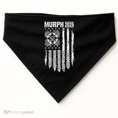 Murph 2026 Barbell American Flag USA-Made Doggie Bandana