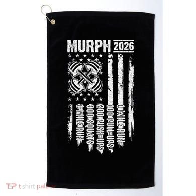 Murph 2026 Barbell American Flag Golf Towel