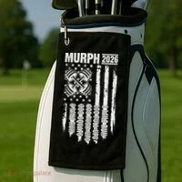 Murph 2026 Barbell American Flag Golf Towel thumb 2