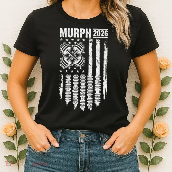 Murph 2026 Barbell American Flag Women's T-Shirt