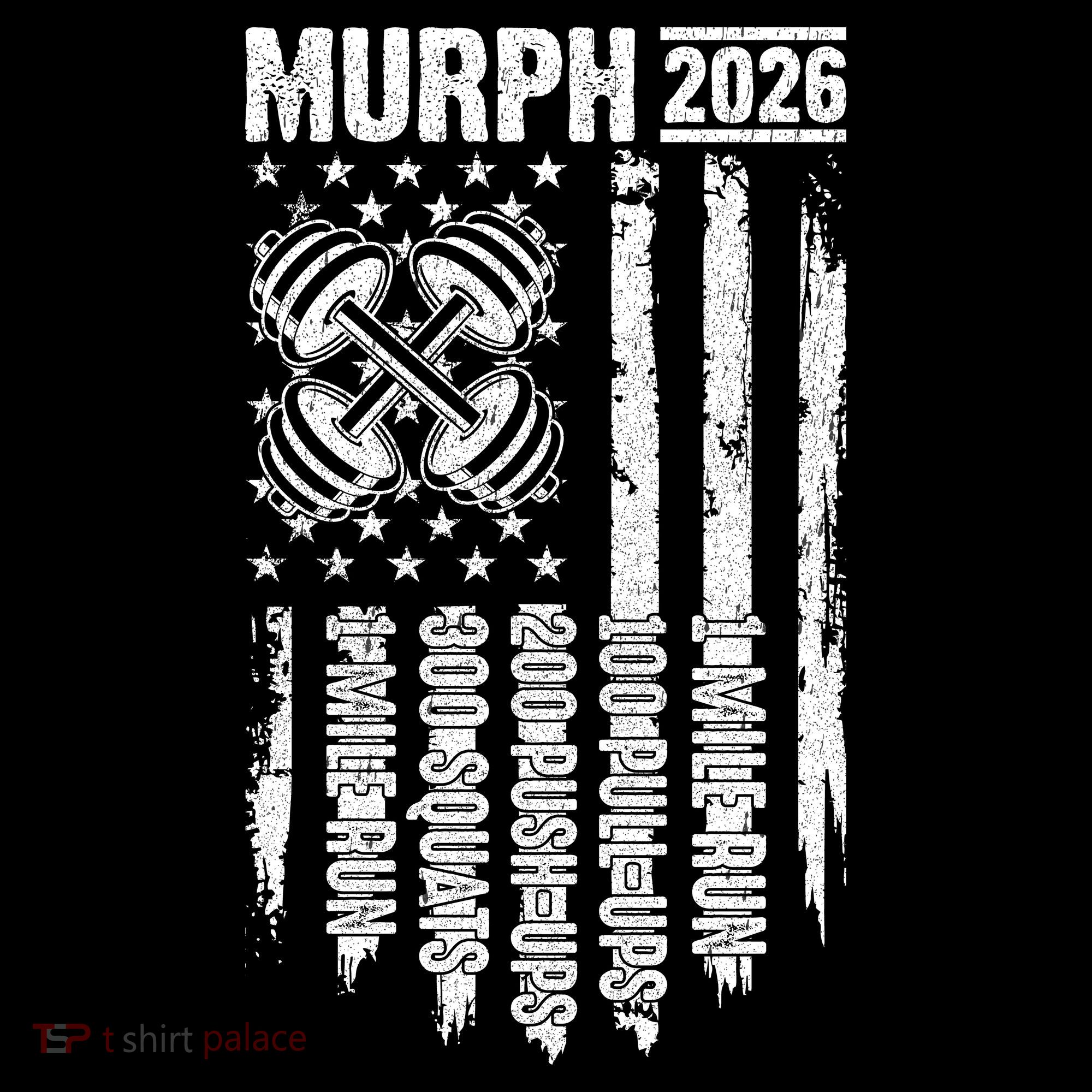 Murph 2026 Barbell American Flag Women's T-Shirt