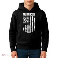 Murph 2026 Barbell American Flag Kids Hoodie thumb 4