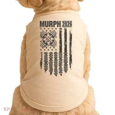 Murph 2026 Barbell American Flag Doggie Tank