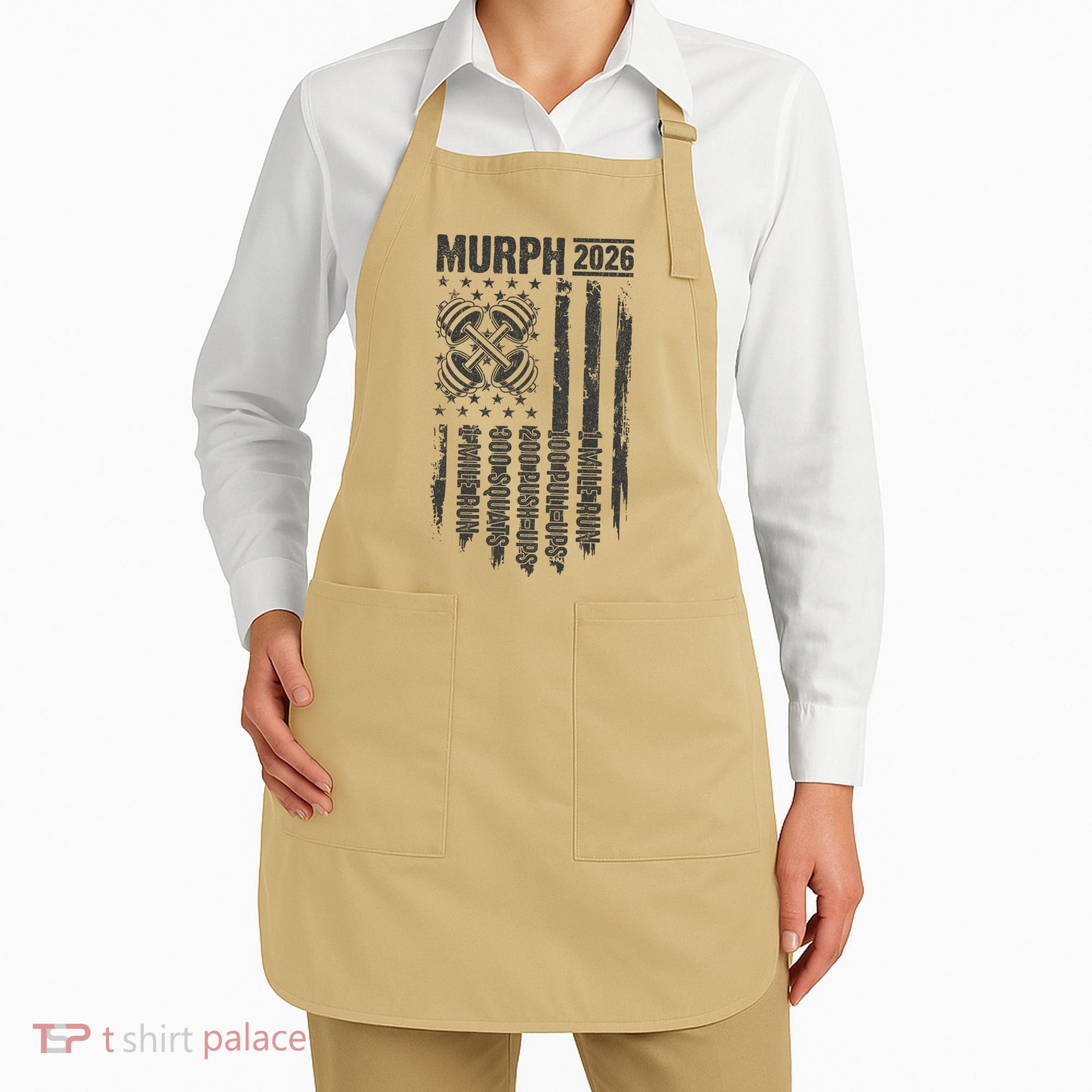 Murph 2026 Barbell American Flag Apron