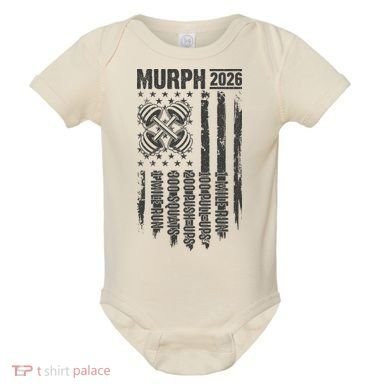 Murph 2026 Barbell American Flag Baby Bodysuit