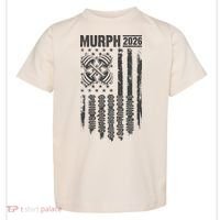 Murph 2026 Barbell American Flag Toddler T-Shirt thumb 0