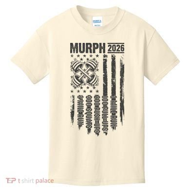 Murph 2026 Barbell American Flag Kids T-Shirt