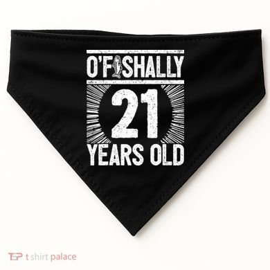 Milestone 21st Birthday 21 Years Old Angler USA-Made Doggie Bandana