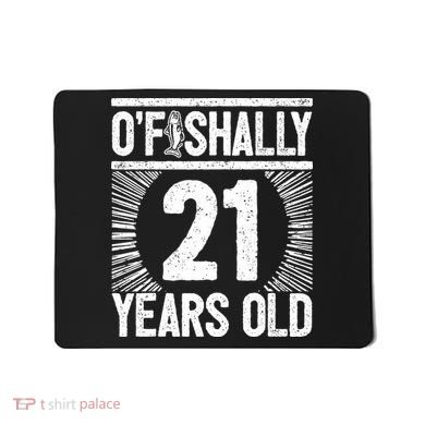 Milestone 21st Birthday 21 Years Old Angler Mousepad