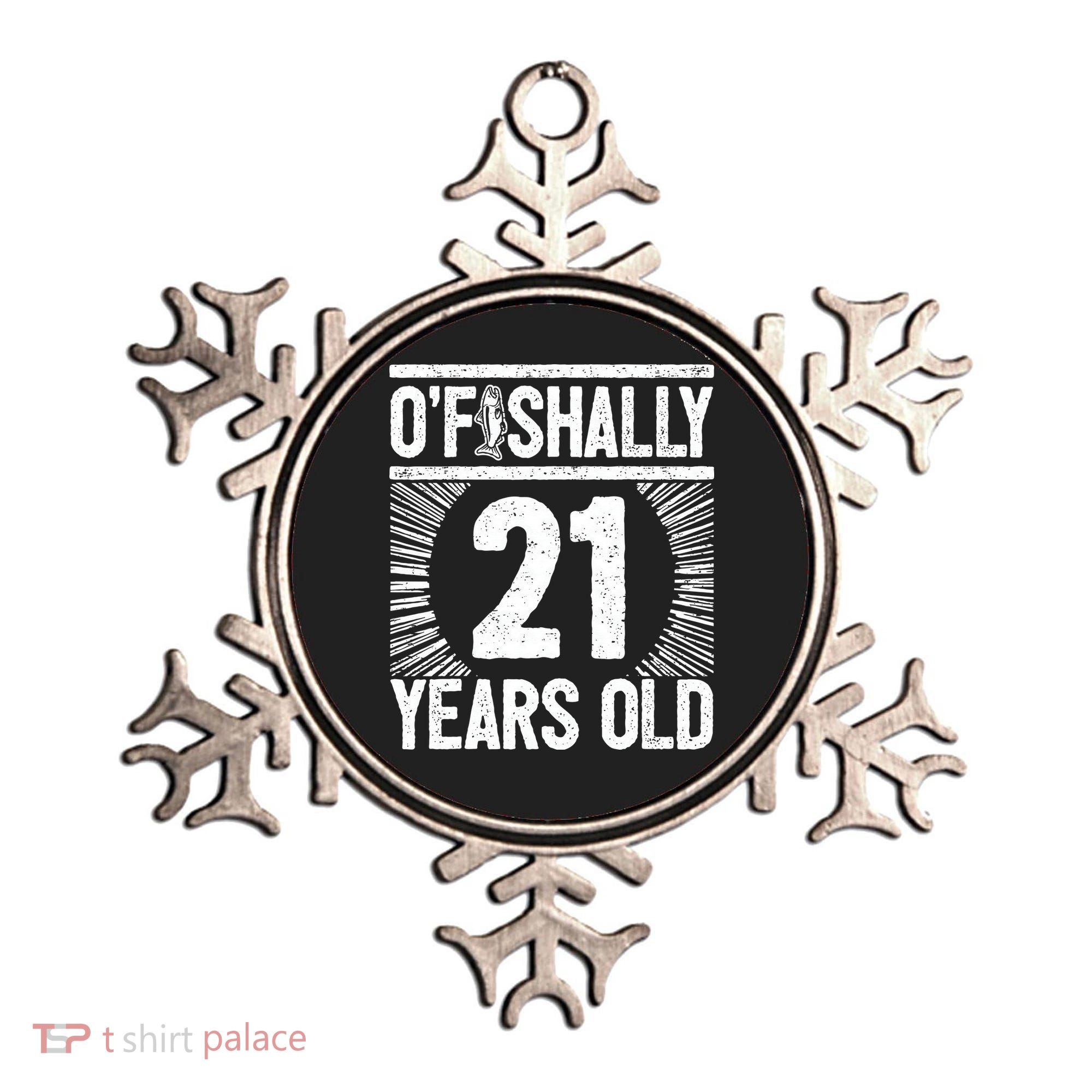 Milestone 21st Birthday 21 Years Old Angler Ornament