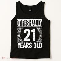 Milestone 21st Birthday 21 Years Old Angler Tank Top thumb 2