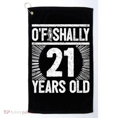 Milestone 21st Birthday 21 Years Old Angler Golf Towel