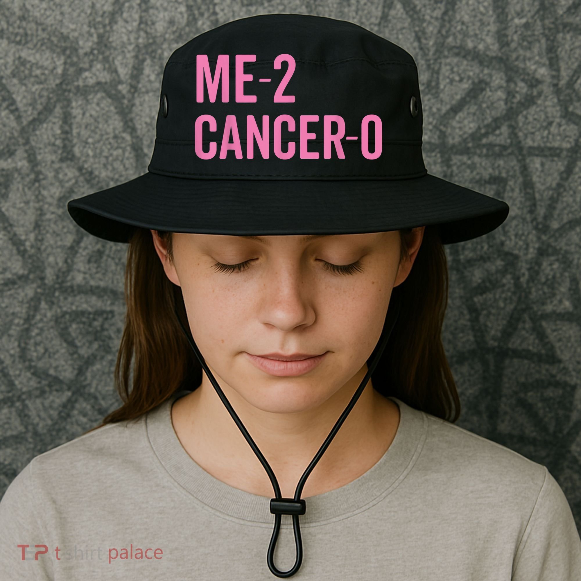 Me 2 Cancer 0 I Beat Breast Cancer Twice Survivor Cute Bucket Hat