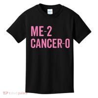 Me 2 Cancer 0 I Beat Breast Cancer Twice Survivor Cute Kids T-Shirt thumb 0