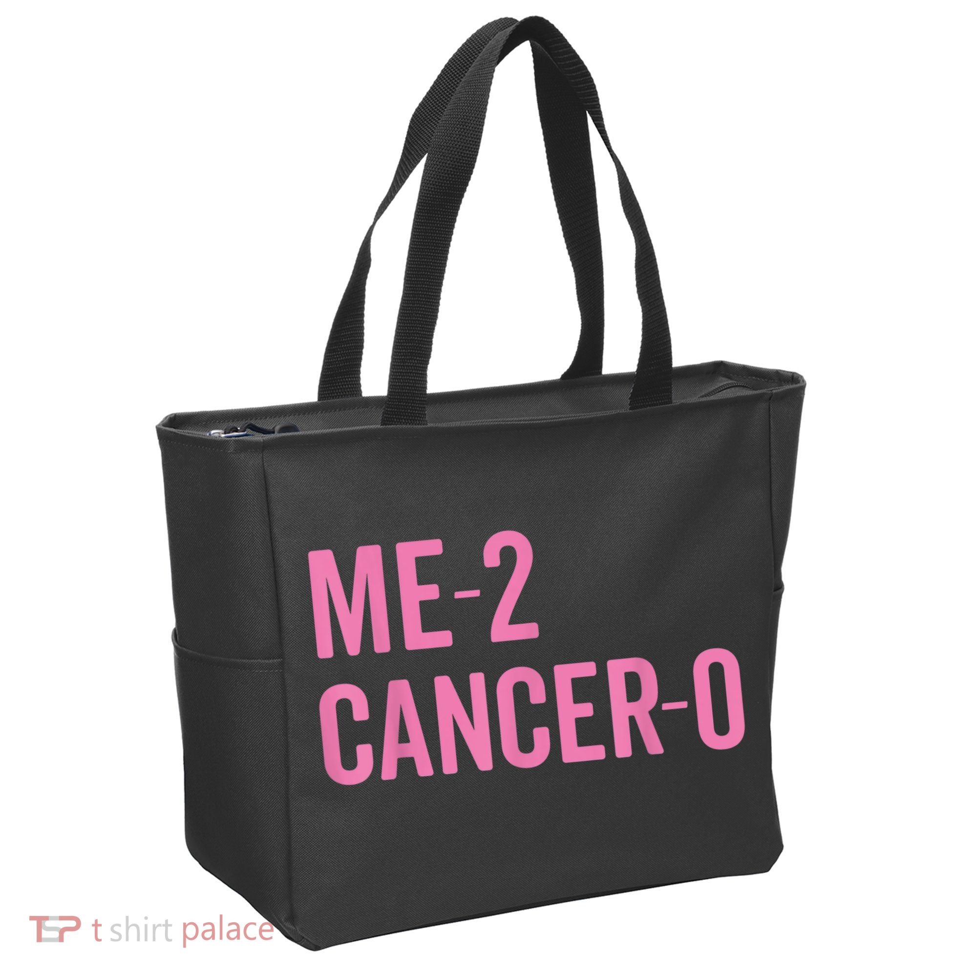 Me 2 Cancer 0 I Beat Breast Cancer Twice Survivor Cute Tote Bag
