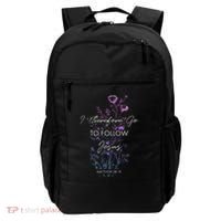 Matthew 2819 I Follow Jesus Baptism Baptized Christian Backpack thumb 0
