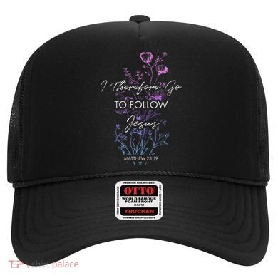 Matthew 2819 I Follow Jesus Baptism Baptized Christian Hat
