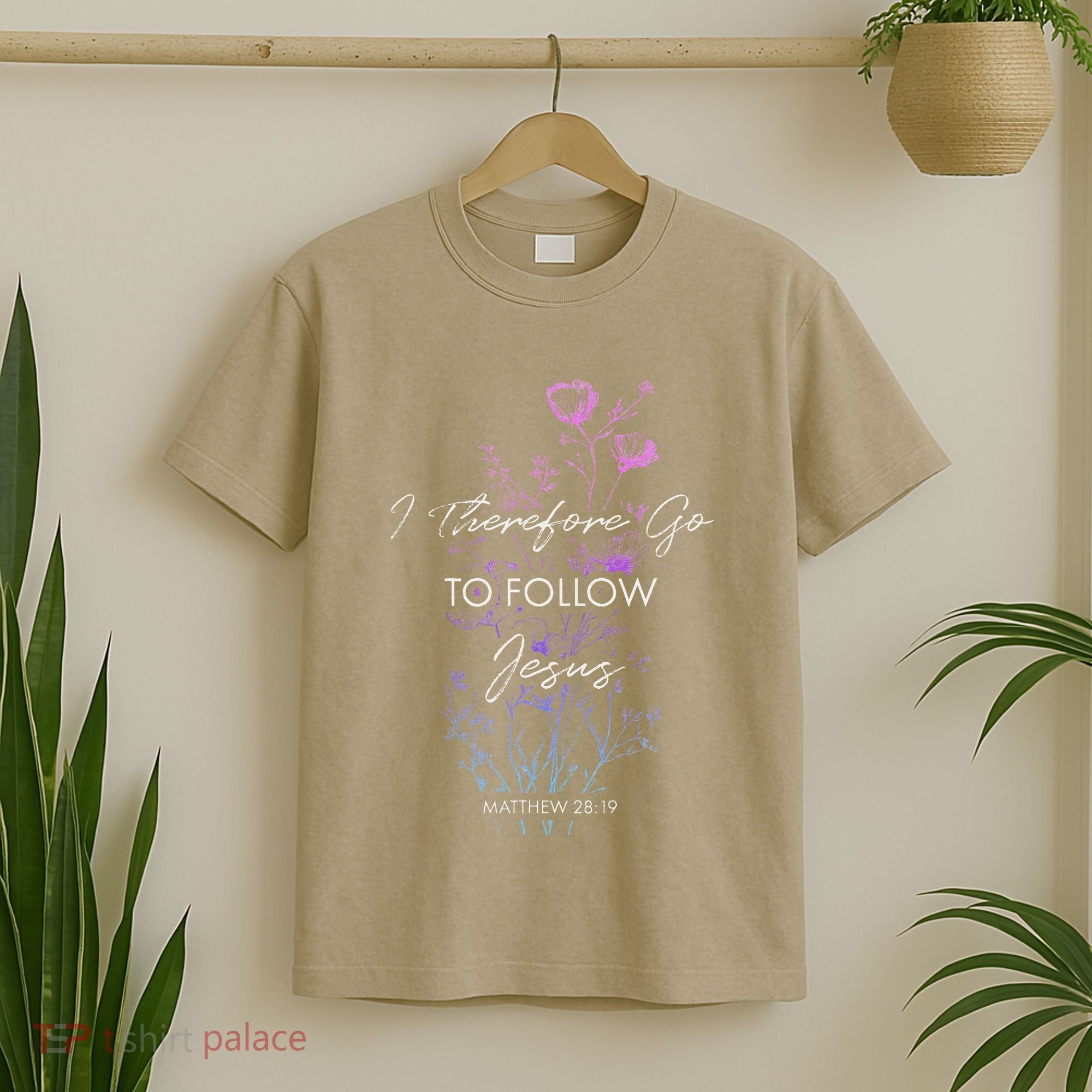 Matthew 2819 I Follow Jesus Baptism Baptized Christian T-Shirt