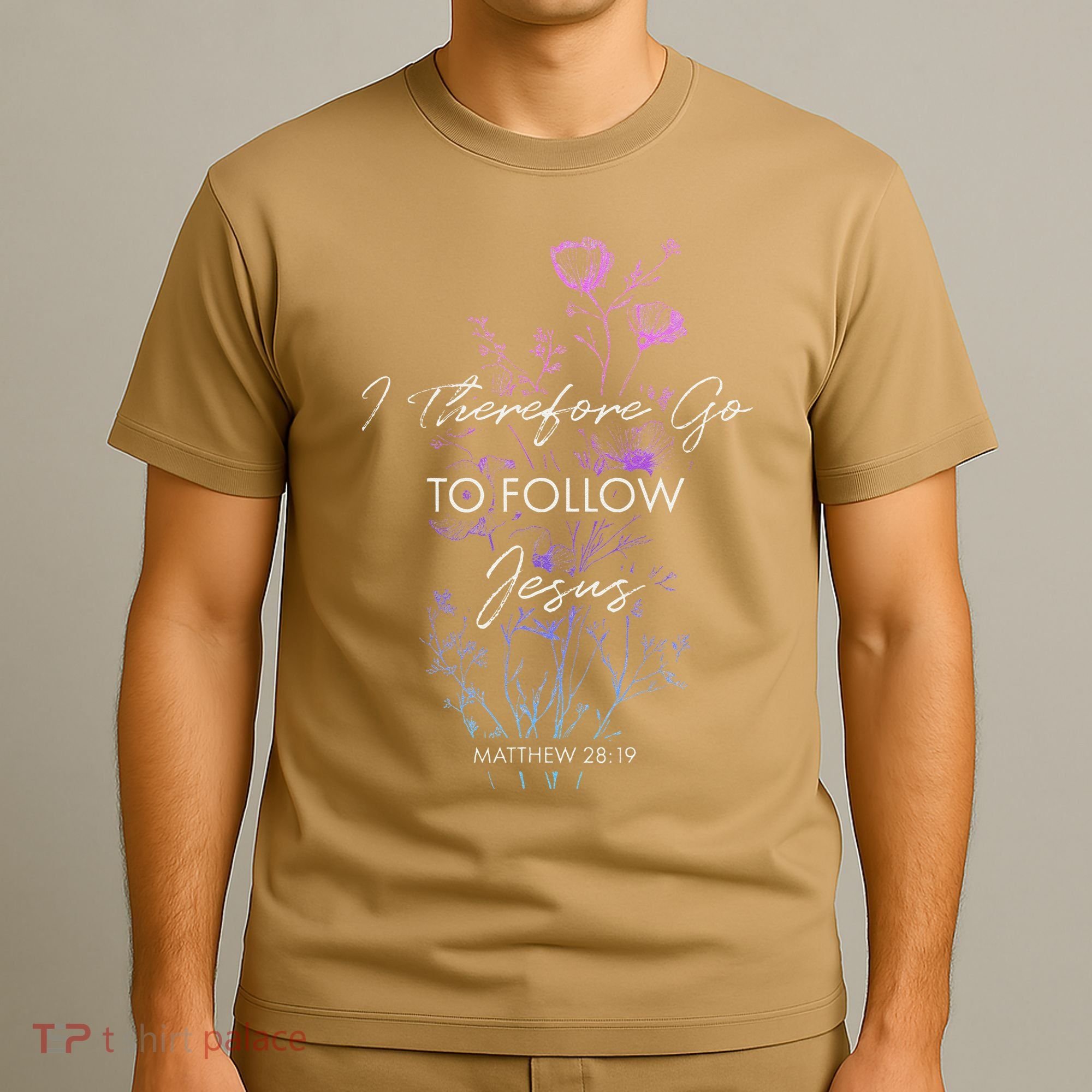 Matthew 2819 I Follow Jesus Baptism Baptized Christian T-Shirt
