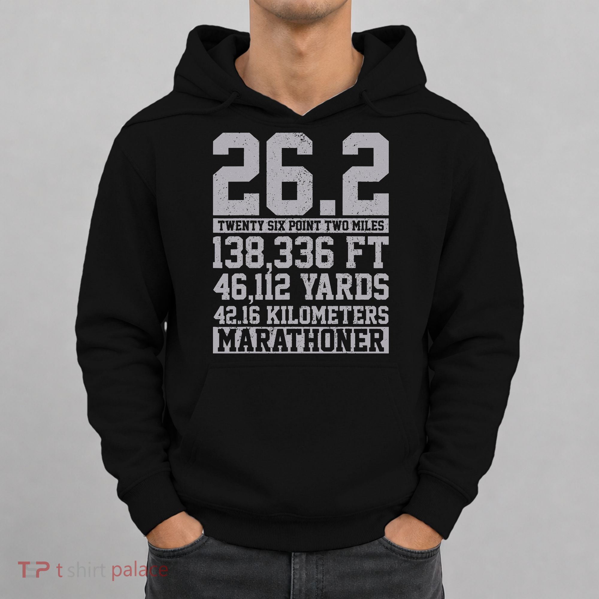 Marathon 26.2 Miles Running Runner Gift Hoodie