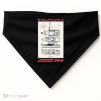 MacGregor 26M Sailboat Line Drawing USA-Made Doggie Bandana thumb 0