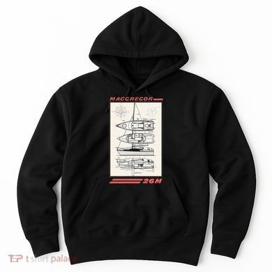 MacGregor 26M Sailboat Line Drawing Hoodie
