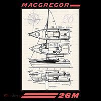 MacGregor 26M Sailboat Line Drawing Coaster thumb 2