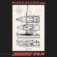MacGregor 26M Sailboat Line Drawing Tumbler thumb 3
