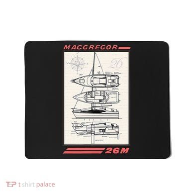 MacGregor 26M Sailboat Line Drawing Mousepad