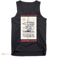 MacGregor 26M Sailboat Line Drawing Tank Top thumb 0