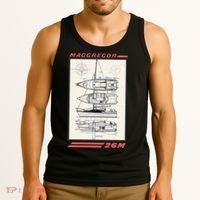 MacGregor 26M Sailboat Line Drawing Tank Top thumb 3