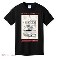 MacGregor 26M Sailboat Line Drawing Kids T-Shirt thumb 0