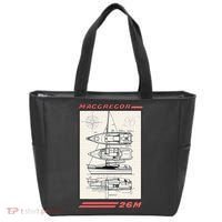 MacGregor 26M Sailboat Line Drawing Tote Bag thumb 0