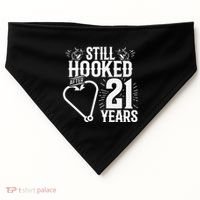 Married 21 Years Fishing Couple 21st Wedding Anniversary USA-Made Doggie Bandana thumb 0