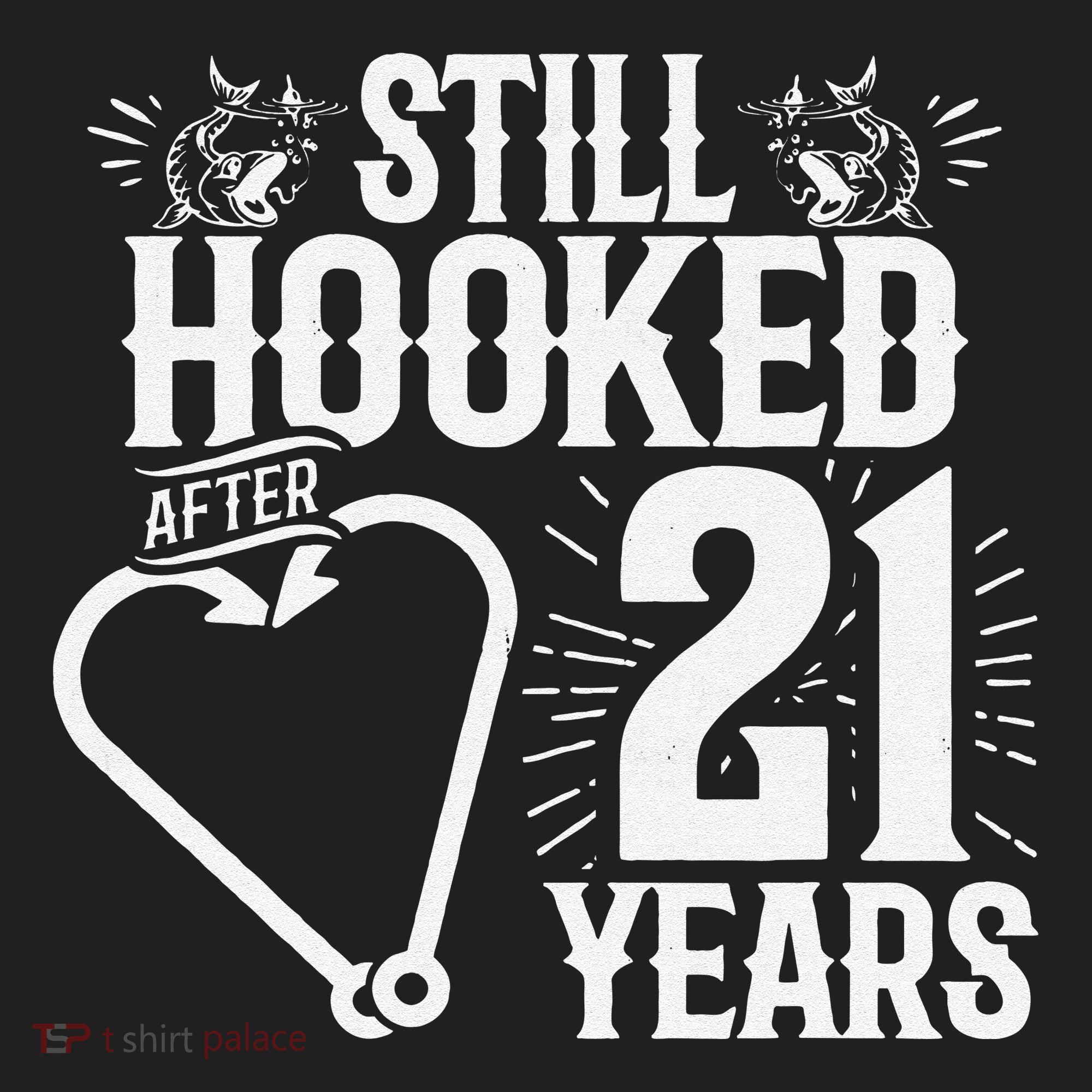 Married 21 Years Fishing Couple 21st Wedding Anniversary Beanie