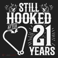 Married 21 Years Fishing Couple 21st Wedding Anniversary Tumbler thumb 3