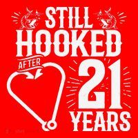 Married 21 Years Fishing Couple 21st Wedding Anniversary Santa Hat thumb 1