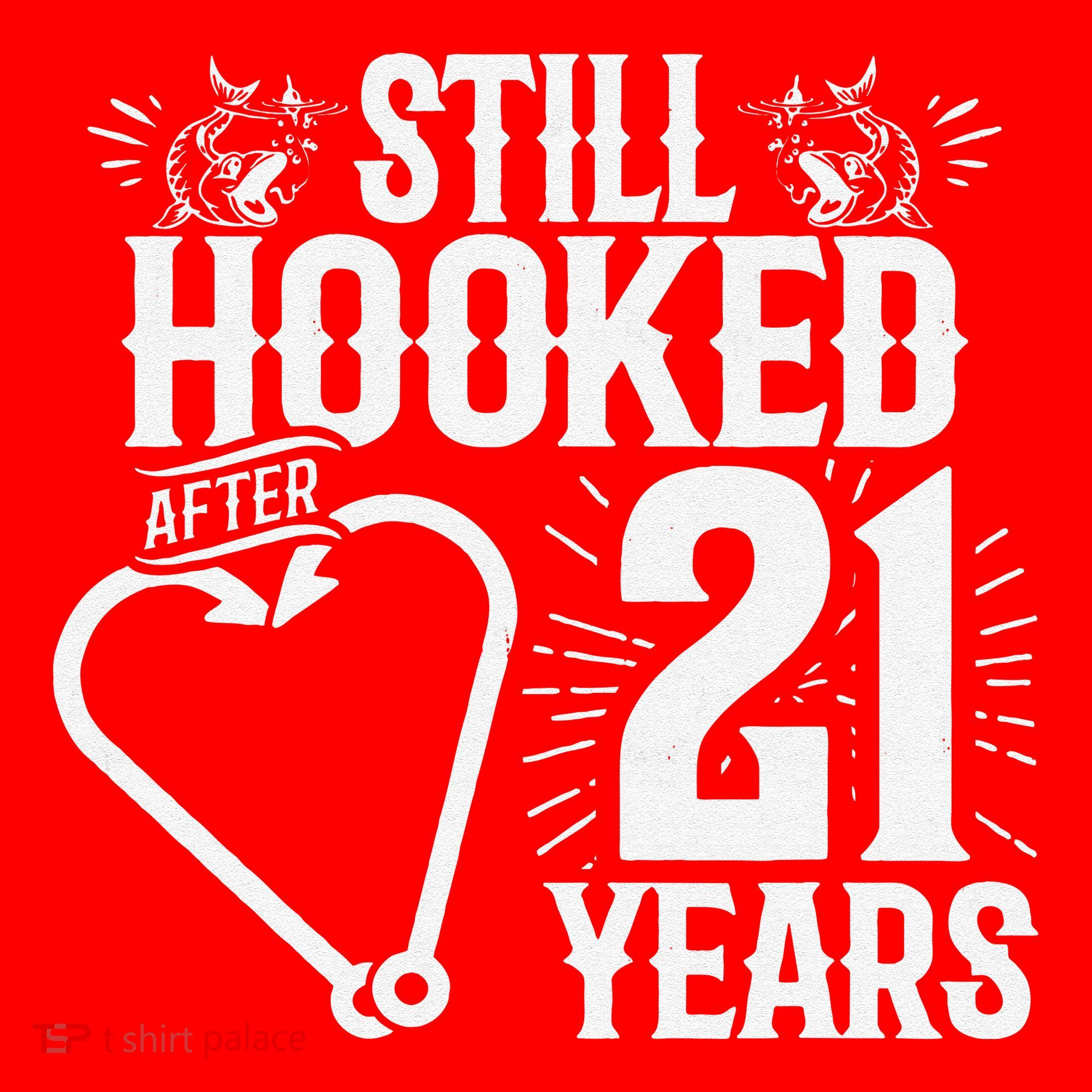 Married 21 Years Fishing Couple 21st Wedding Anniversary Santa Hat