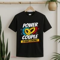 Married 2 Years Power Couple 2nd Wedding Anniversary T-Shirt thumb 2