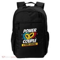 Married 2 Years Power Couple 2nd Wedding Anniversary Backpack thumb 0
