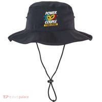 Married 2 Years Power Couple 2nd Wedding Anniversary Bucket Hat thumb 0