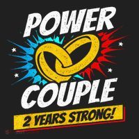 Married 2 Years Power Couple 2nd Wedding Anniversary Tumbler thumb 3