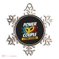 Married 2 Years Power Couple 2nd Wedding Anniversary Ornament thumb 0