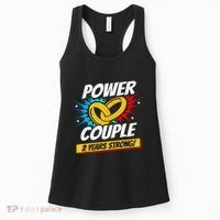 Married 2 Years Power Couple 2nd Wedding Anniversary Women's Tank Top thumb 0