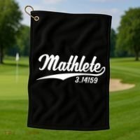 Mathlete 3 14159 Math Pi Day Mathematics Teacher Geek Nerd Cool Gift Golf Towel thumb 1