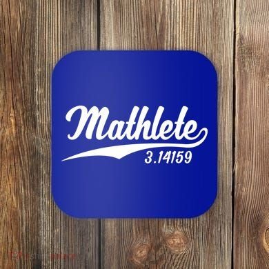 Mathlete 3 14159 Math Pi Day Mathematics Teacher Geek Nerd Cool Gift Coaster